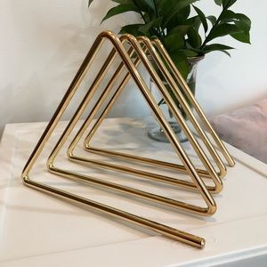 CB2 Gilded Gold File Holder
